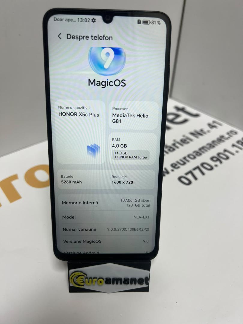 Telefon mobil Honor X5c Plus, 4GB RAM, 128GB, Midnight Black image 1