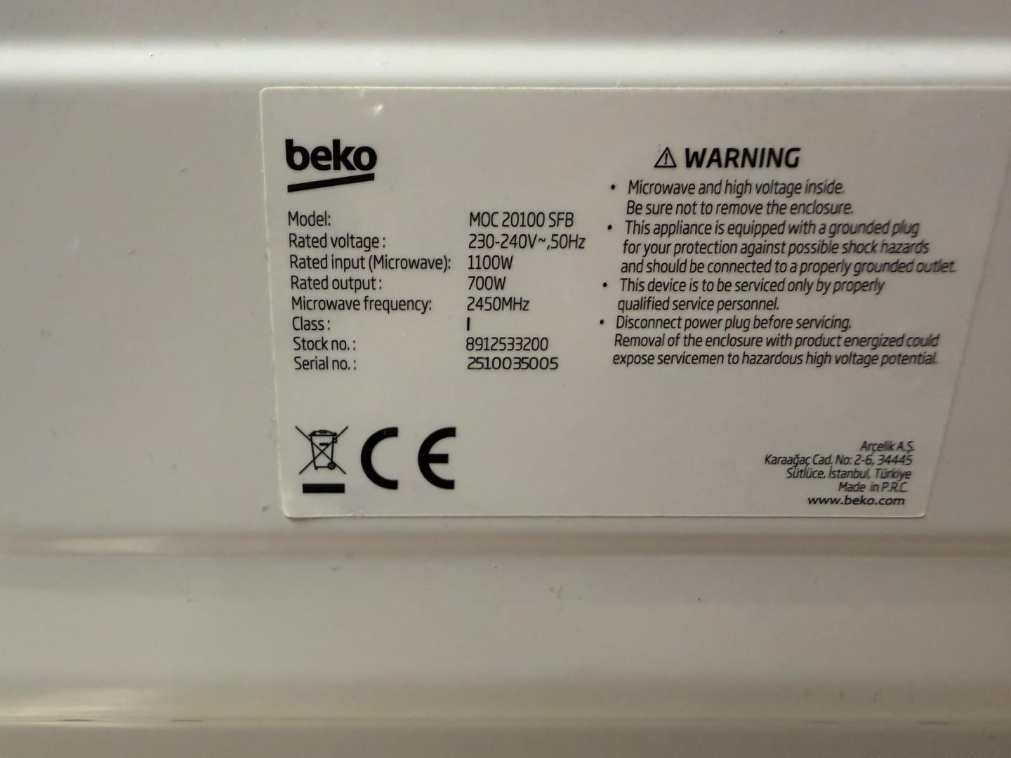 Cuptor cu microunde Beko MOC20100SB image 2