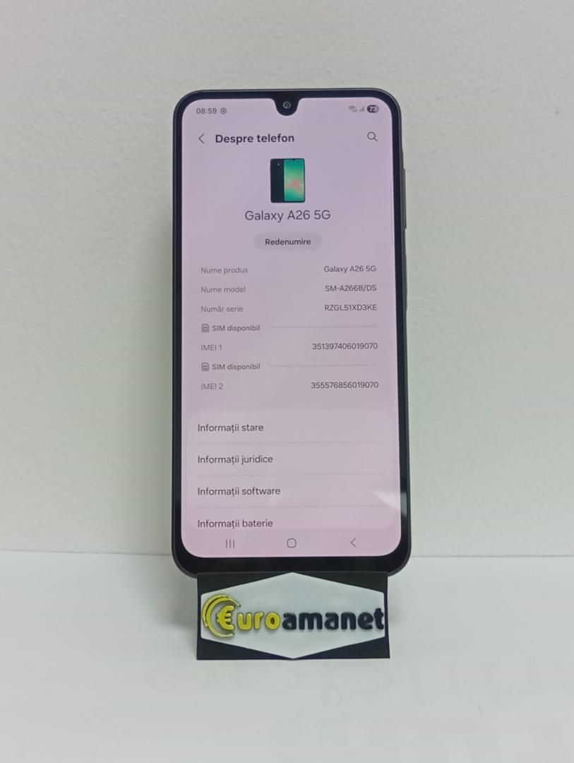 Telefon mobil Samsung Galaxy A17, Dual SIM, 6GB RAM, 128GB, 4G, Black image 2