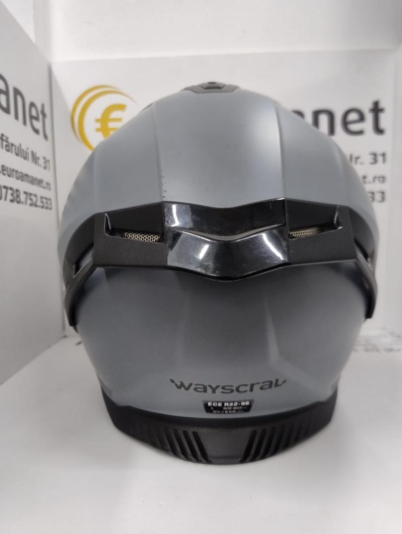 Casca integrala Wayscral pentru motocicleta, gri, marimea L image 2