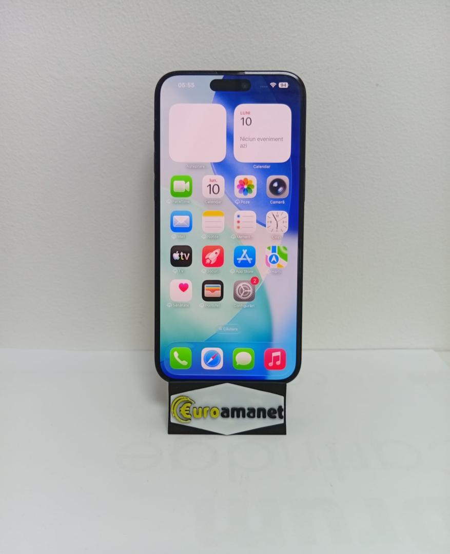Telefon mobil Apple iPhone 15 Pro Max, 1TB, 5G, Blue Titanium , baterie 97%