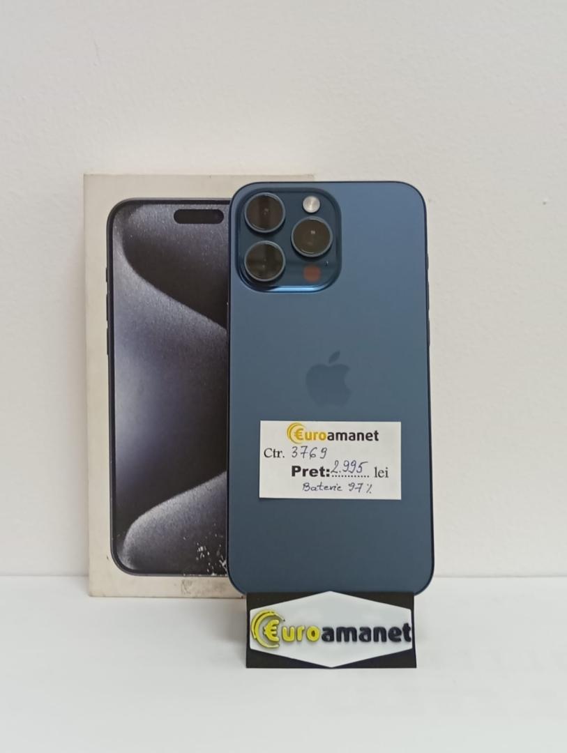 Telefon mobil Apple iPhone 15 Pro Max, 1TB, 5G, Blue Titanium , baterie 97% image 5