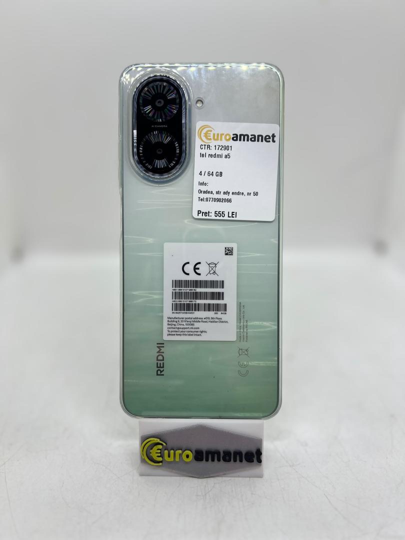 Telefon mobil Xiaomi Redmi A5, 3GB RAM, 64GB, 4G, Verde image 2