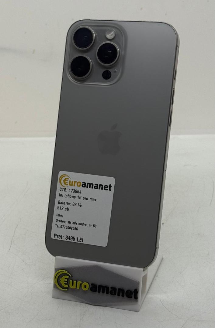 Telefon mobil Apple iPhone 16 Pro Max, 512GB, 5G image 1