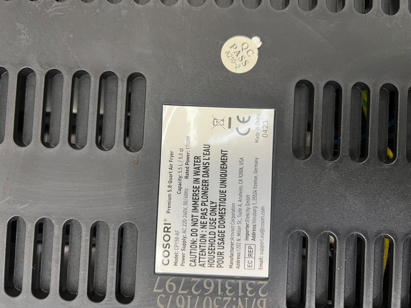 Air Fryer Cosori Premium 5.8 Quart image 5