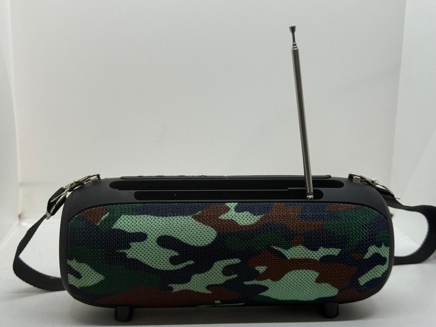 Boxa Portabila Gembird SPK-BT-17-C Baterie 1200mAh microSD USB Radio FM Antena BT 5.1 RMS 10W Camuflaj image 1