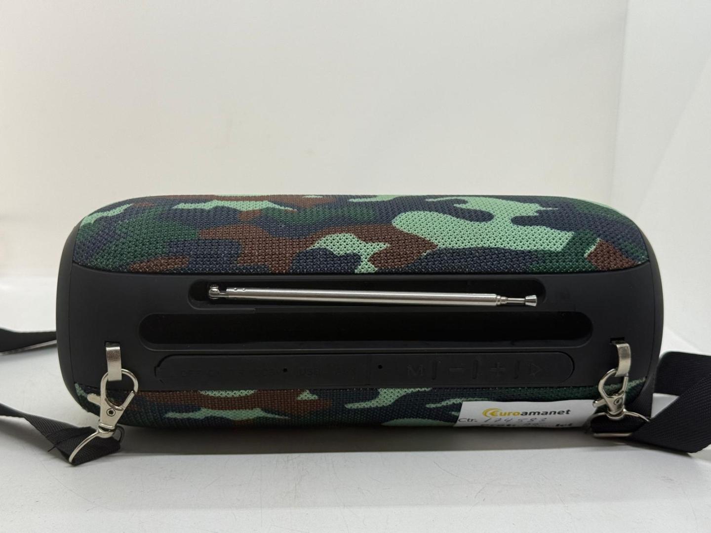 Boxa Portabila Gembird SPK-BT-17-C Baterie 1200mAh microSD USB Radio FM Antena BT 5.1 RMS 10W Camuflaj image 2