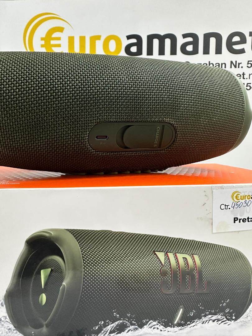 Boxa portabila JBL Charge 5, Bluetooth, Pro Sound, IP67, PartyBoost, Powerbank, Verde image 1