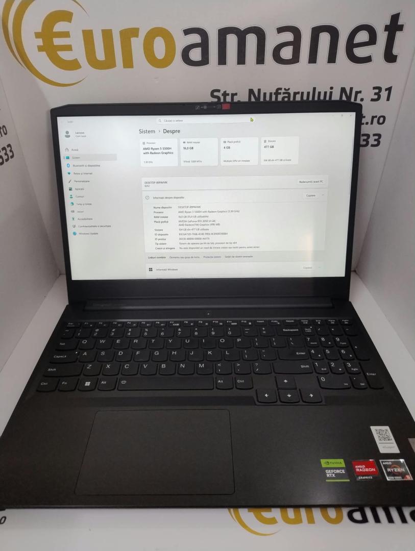 Laptop Gaming Lenovo IdeaPad 3 15ACH6, Shadow Black image 1