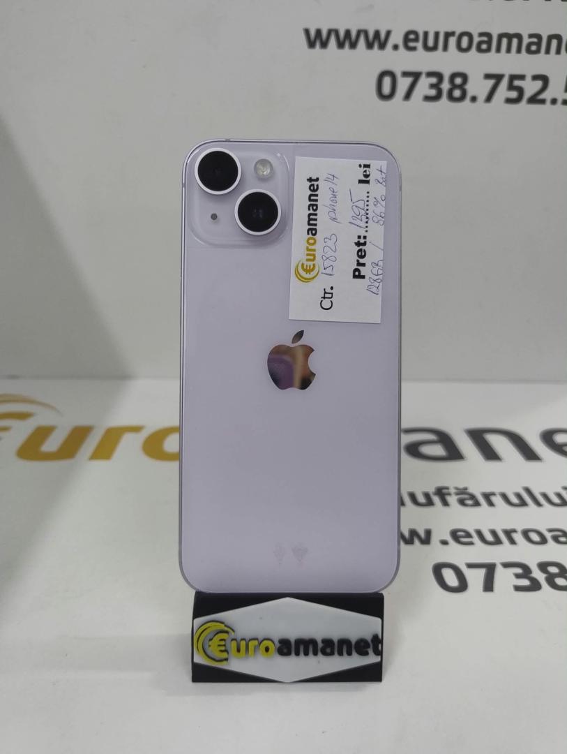 Telefon mobil Apple iPhone 14, 128GB, 5G, Purple image 2