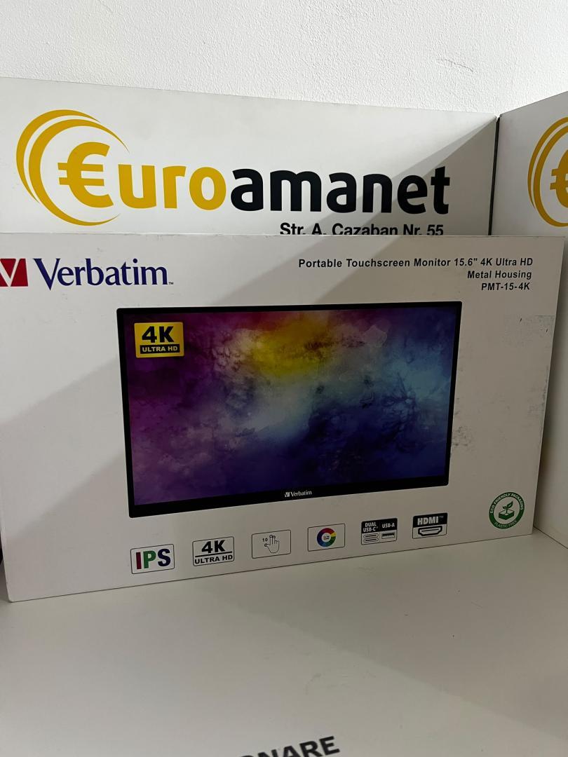 Monitor portabil Verbatim Touchscreen PMT-15-4K image 2