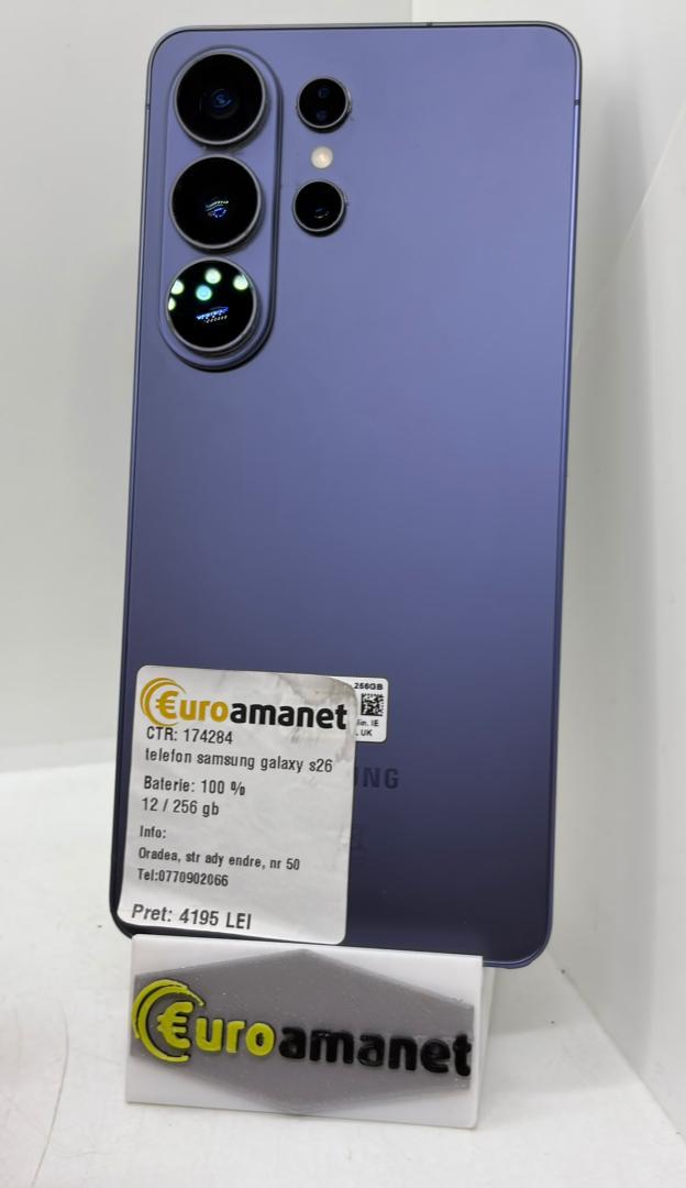 Telefon mobil Samsung Galaxy S26 Ultra, Dual SIM, 12GB RAM, 256GB, 5G, Black