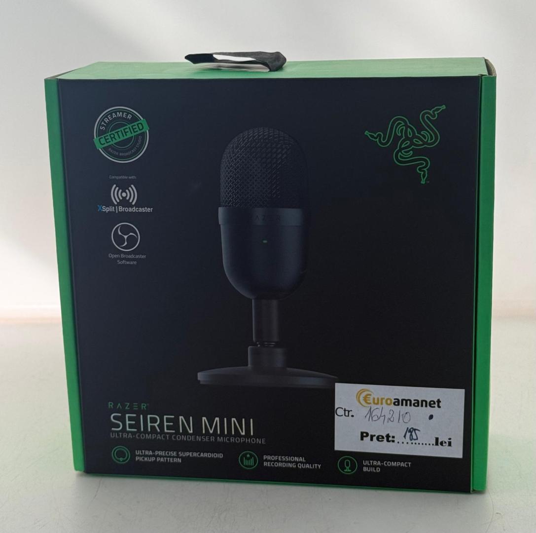Microfon gaming Razer Seiren Mini, Negru