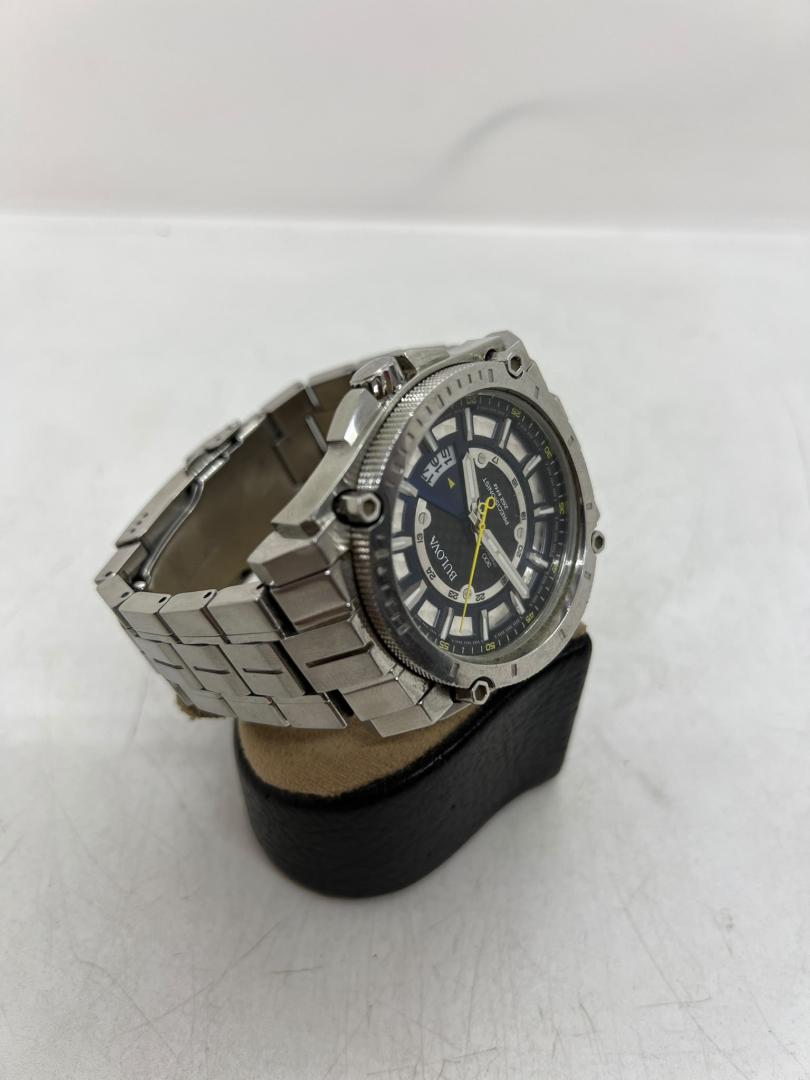 Ceas Bulova Precisionist Men C860942 Diver Date Silver Tone Quartz 45mm 7 3/4" image 1