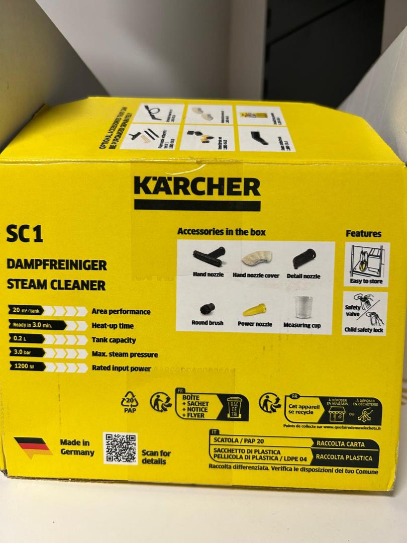 Aparat de curatat cu abur KARCHER SC 1 15164000, 0.2l, 1200W image 3
