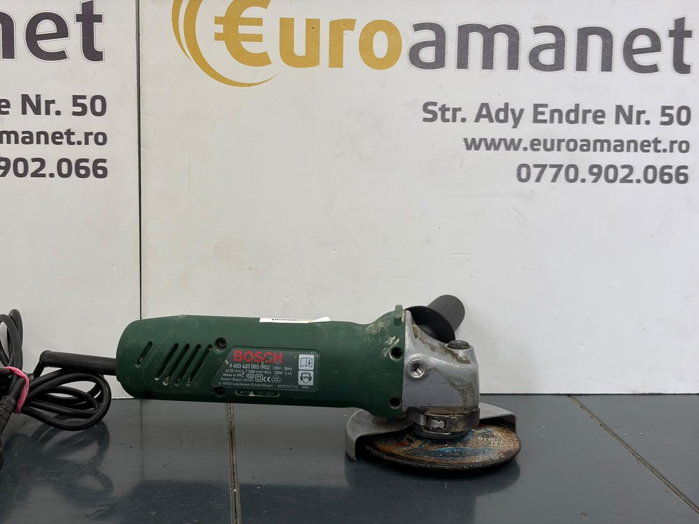 Polizor unghiular Bosch PWS 700, 700 W, 115 mm diametru disc, 12.000 RPM, aparatoare cu protectie reglabila, maner suplimentar image 1