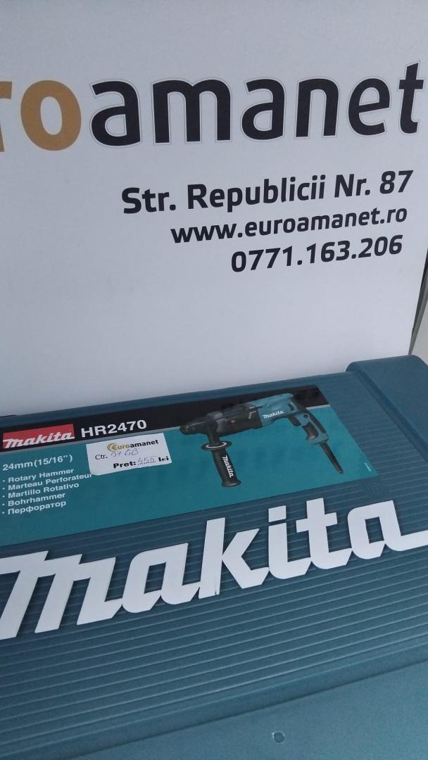 Ciocan rotopercutor Makita HR2470, 780W, 2.4J, 1100 RPM, mandrina SDS-Plus, 3 functii