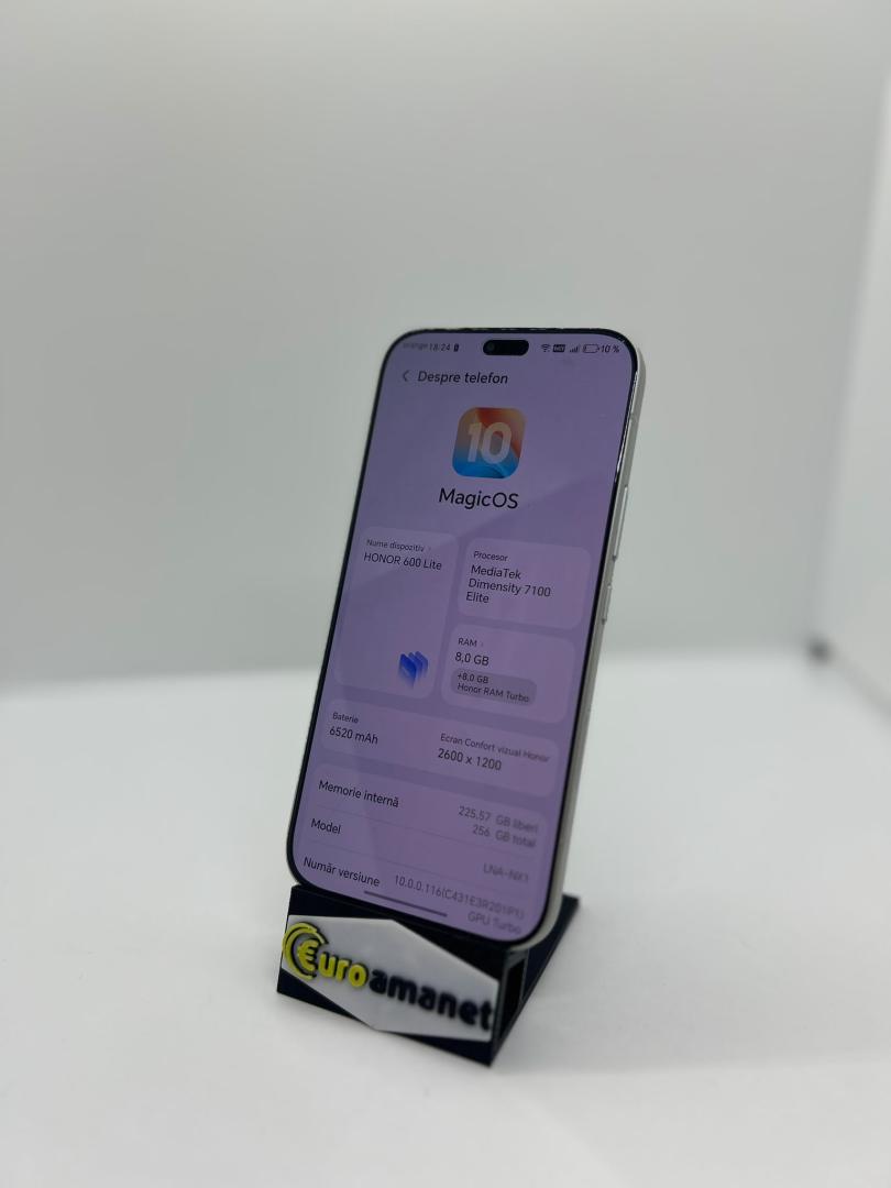 Telefon HONOR 600 Lite, 256GB, 8GB RAM, Dual SIM, Velvet Grey image 2