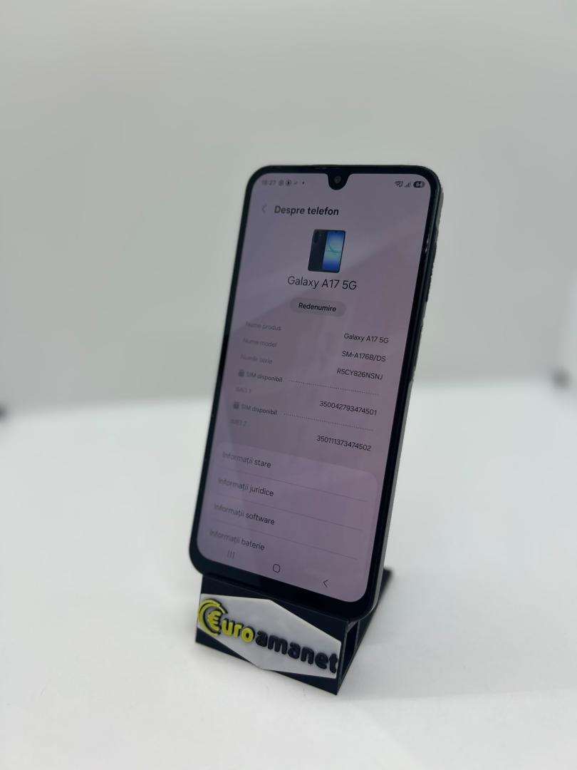 Telefon mobil Samsung Galaxy A17, Dual SIM, 4GB RAM, 128GB, 5G, Black image 2