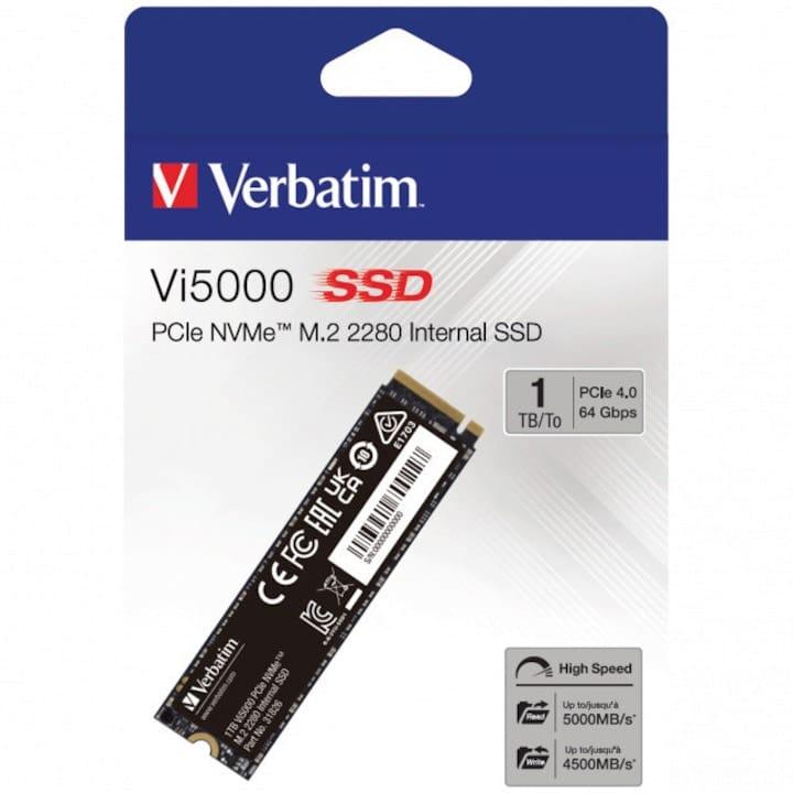 Solid-State Drive (SSD) VERBATIM Vi5000 PCIE4 NVME M.2 SSD 1TB