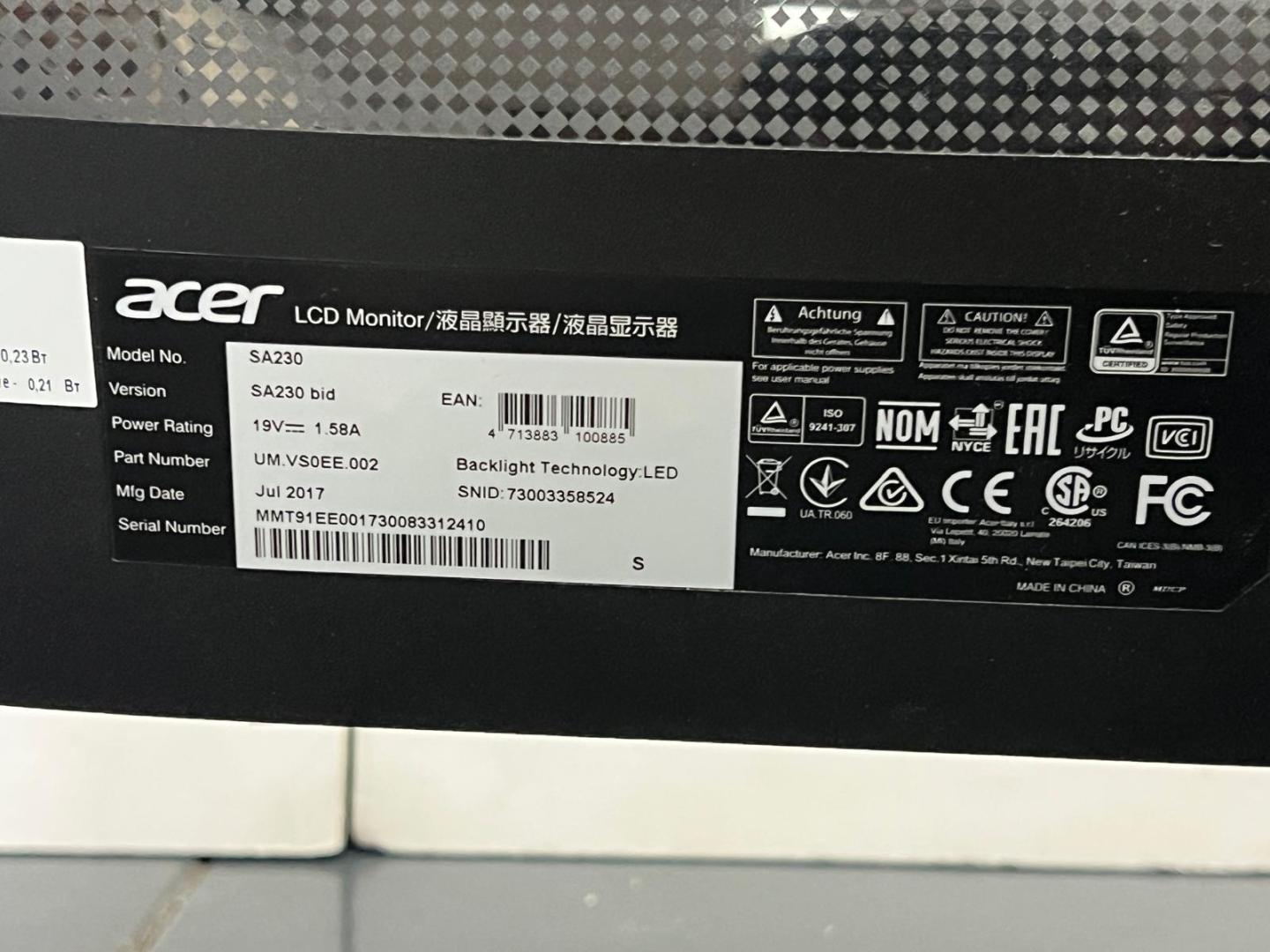 Monitor LED IPS Acer