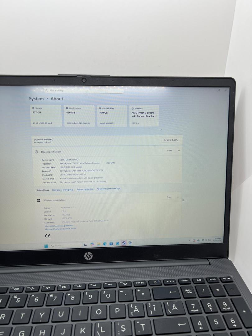 Laptop HP cu procesor AMD Ryzen 7 5825U pana la 4.5 GHz, 15.6" Full HD, 16GB, 512GB SSD, AMD Radeon Graphics, Dark Ash Silver image 3