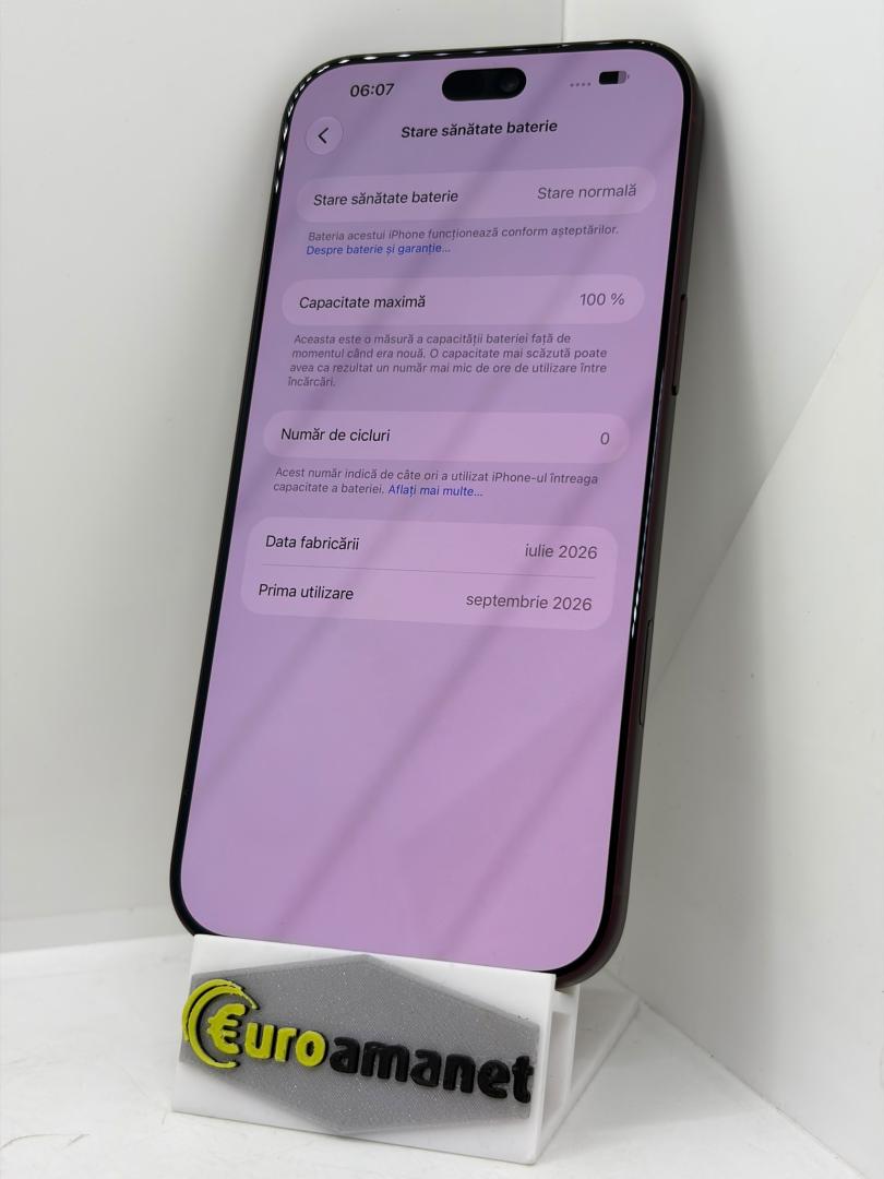 Telefon mobil Apple iPhone 18 Pro Max, 256GB, 5G, Burgundy image 2