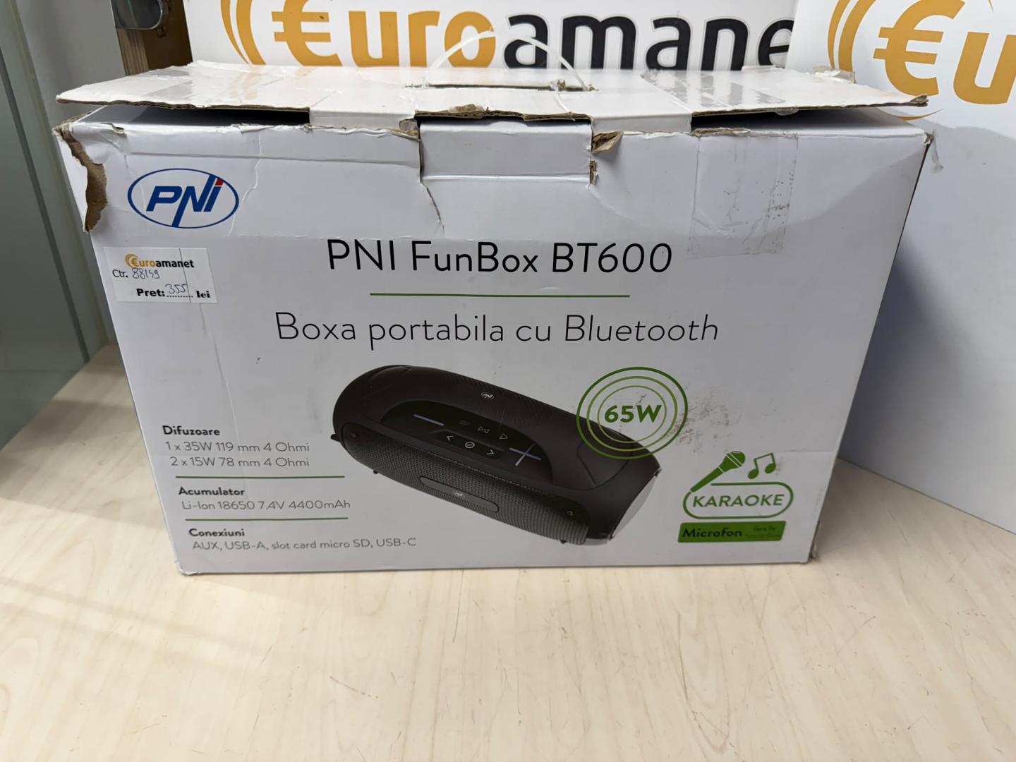 Boxa portabila PNI FunBox BT600, cu Bluetooth