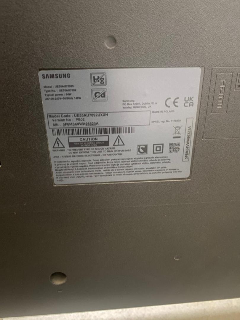 Televizor LED Smart Samsung UE55AU7092UXXH, diagonala 138 cm, Ultra HD / 4K image 1