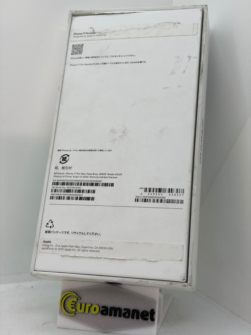 Telefon mobil Apple iPhone 17 Pro Max, 256GB, 5G, Deep Blue, 100% Baterie image 1