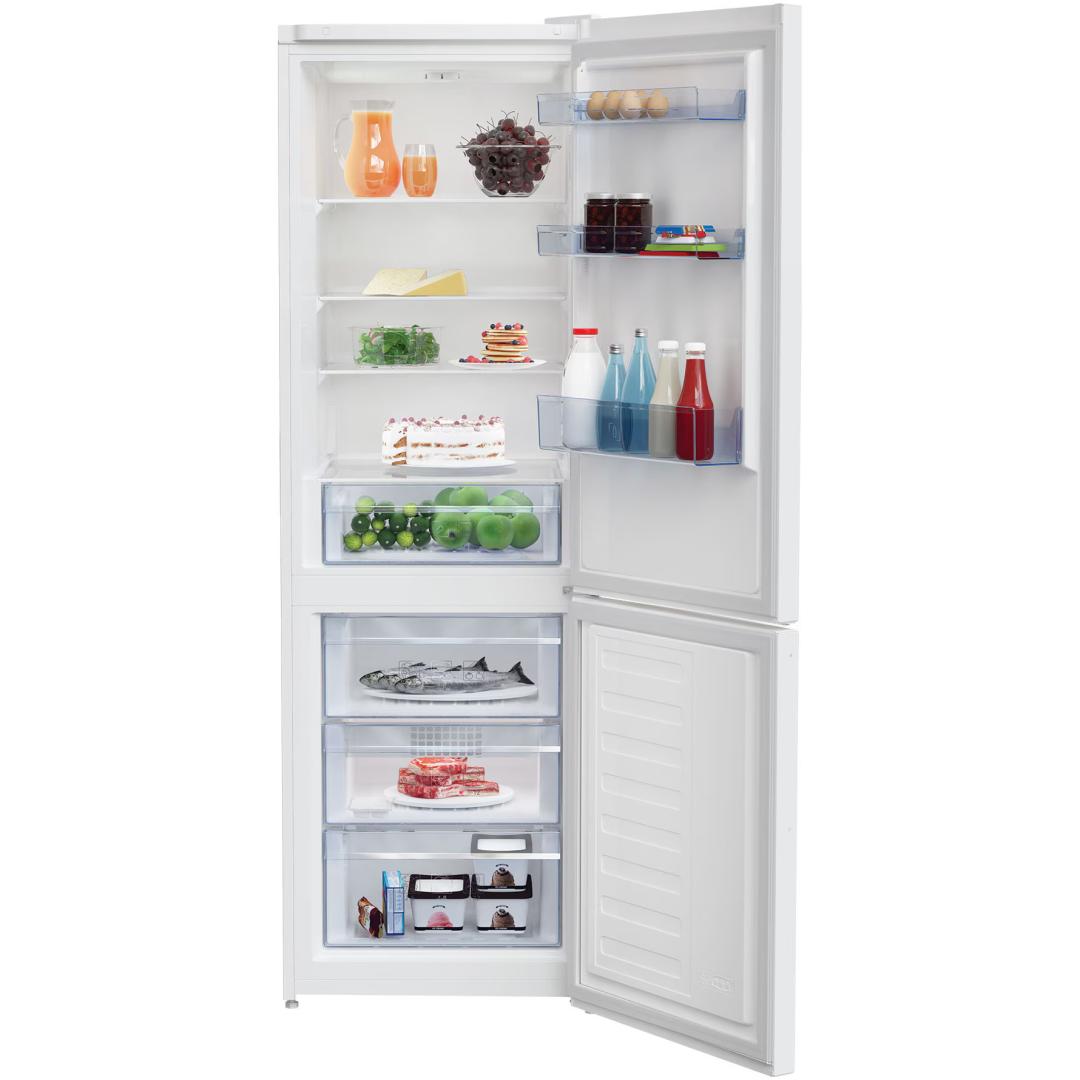 Combina frigorifica Beko RCSA366K40WN, 343 l, Usi reversibile, Iluminare LED, Termostat reglabil, Clasa E, H 185.3 cm, Alb image 2