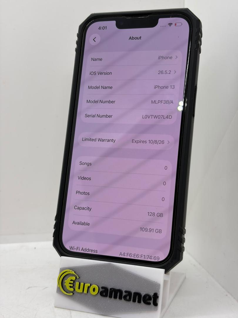 Telefon mobil Apple iPhone 13, 128GB, 5G, Midnight, 94% Baterie image 3