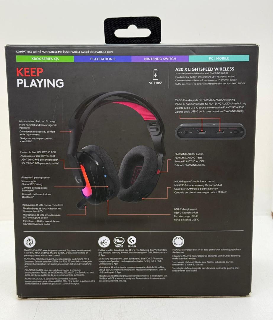Casti Gaming Wireless LOGITECH G Astro A20 X LightSpeed Xbox, multiplatforma, negru image 1