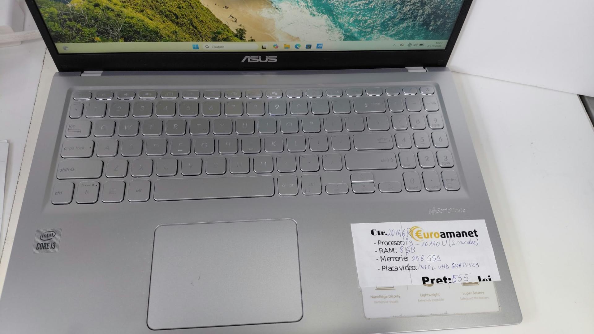 Laptop ASUS VivoBook, 8GB, 256GB SSD, Intel® UHD Graphics image 1