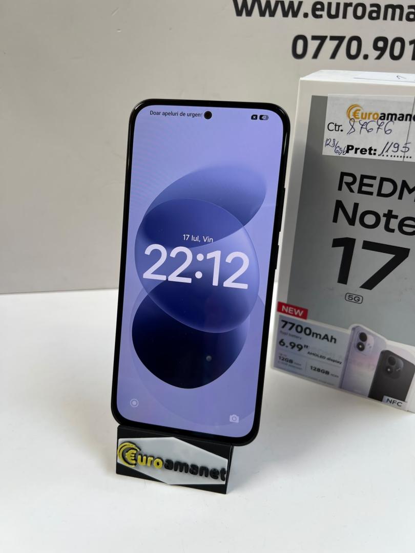 Telefon mobil Xiaomi Redmi Note 17, 6GB RAM, 128GB image 2