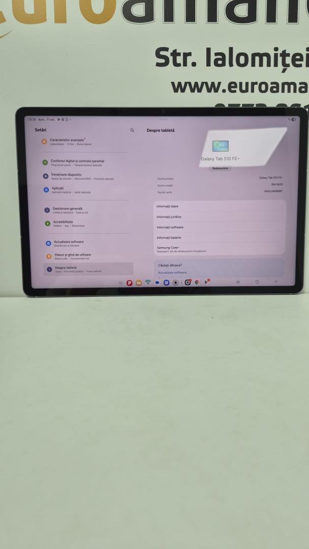 Tableta Samsung Galaxy Tab S10 FE+, 13.1", 12GB, 256GB, Wi-Fi, Gray image 3