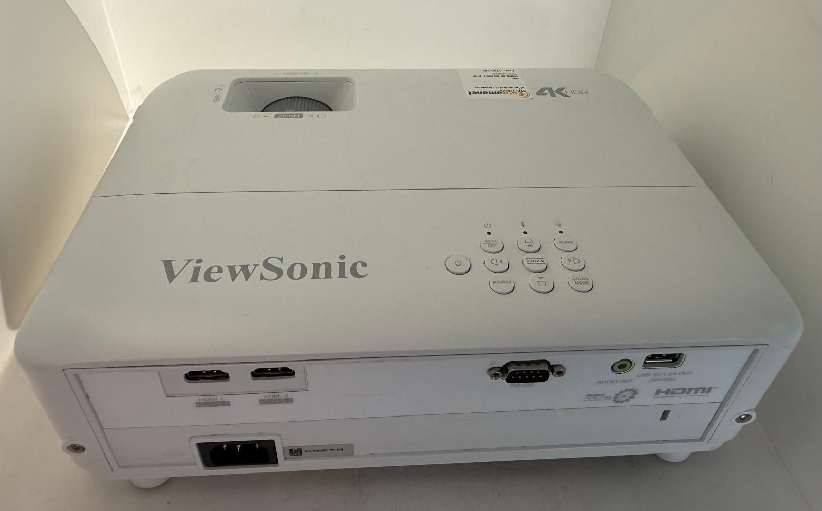 Videoproiector ViewSonic PX701-4K, 4K, 3200 lumeni, HDMI, Alb image 2