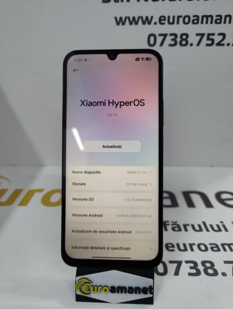 Telefon Mobil Xiaomi REDMI A7 Pro, 4G RAM, 128GB ROM, Black image 1