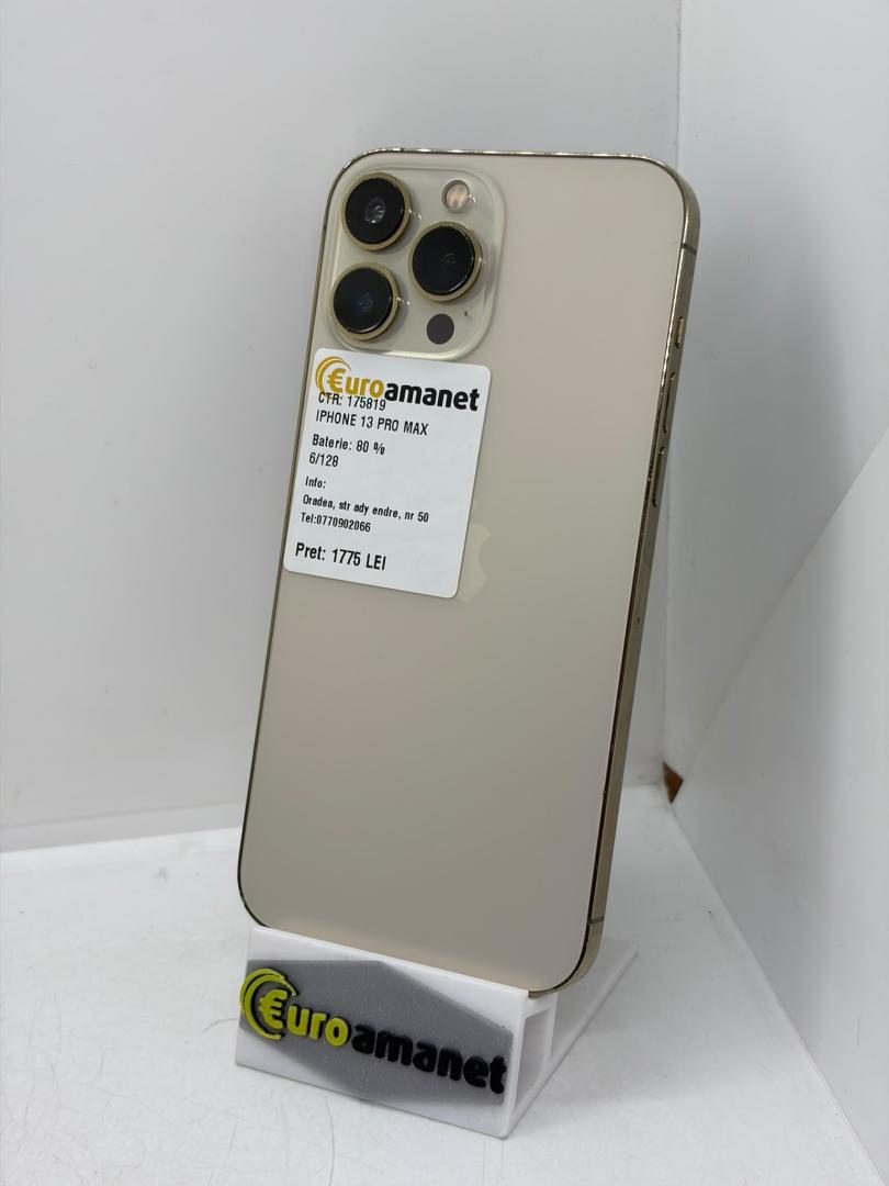 Telefon mobil Apple iPhone 13 Pro Max, 128GB, 5G, Gold