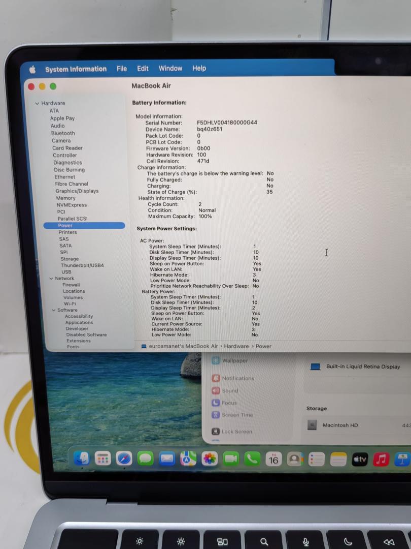 Apple MacBook Air 13'' cu procesor Apple M5,16 gb , 512, 100%bat image 3