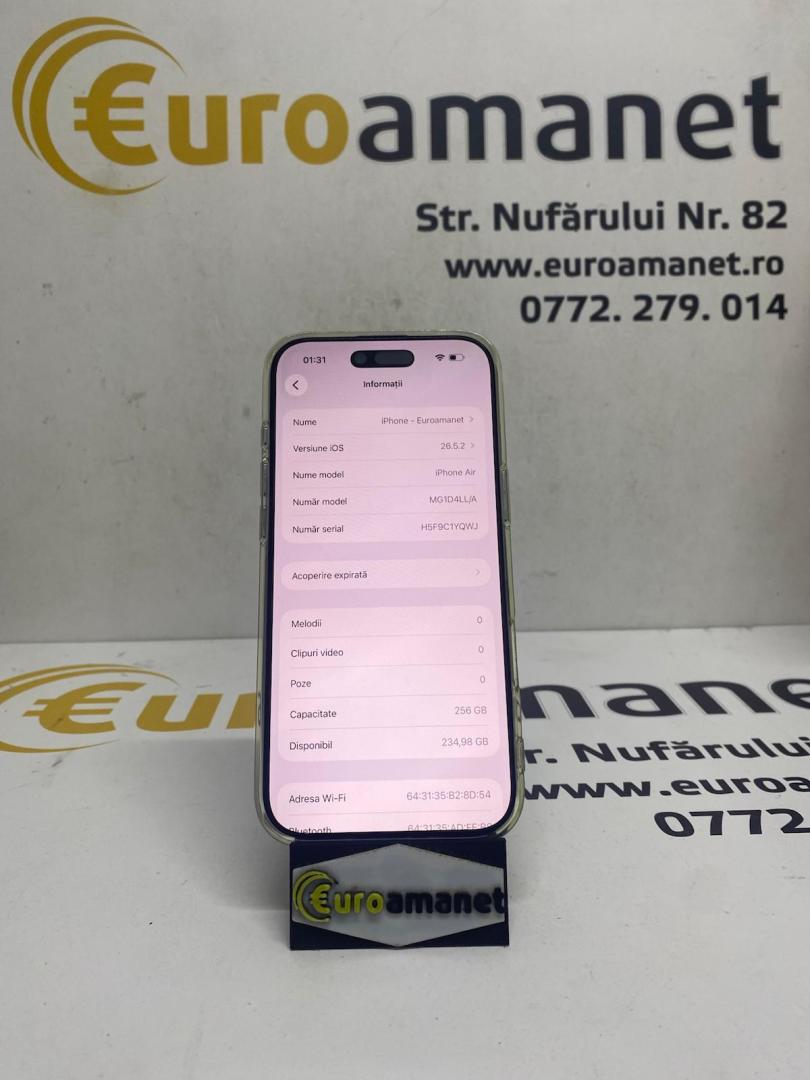 Telefon mobil Apple iPhone Air, 256GB, baterie 99% image 3