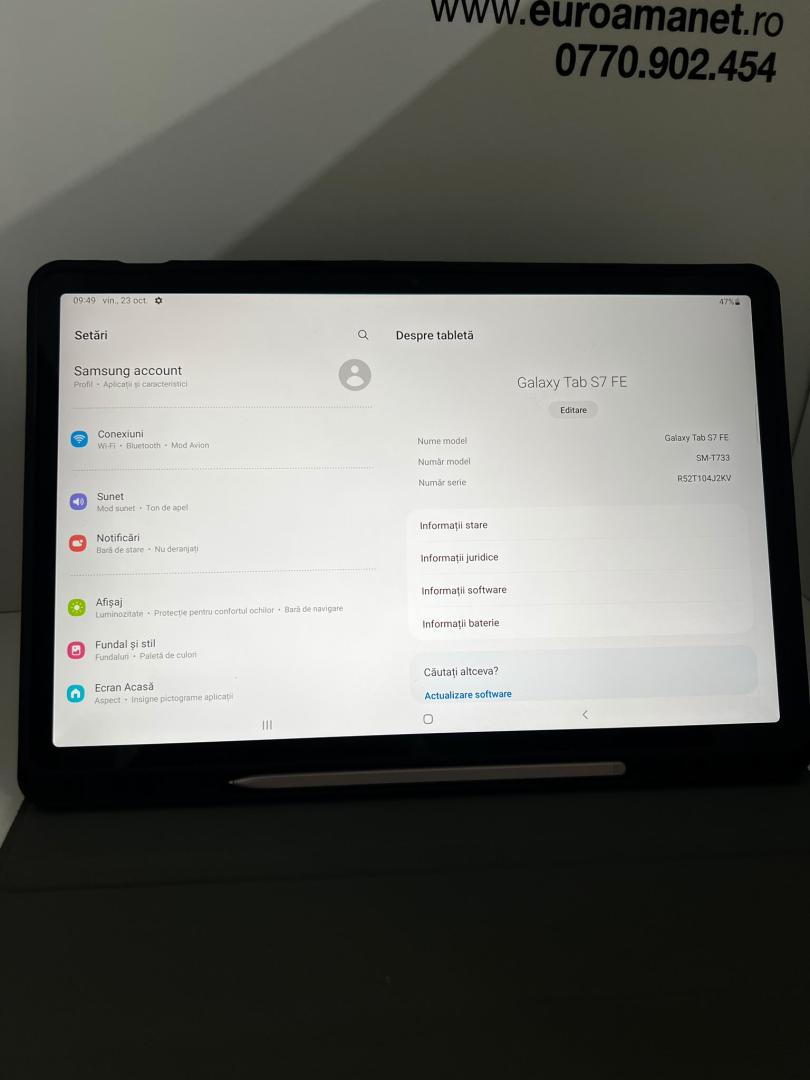 Tableta Samsung Galaxy Tab S7 FE, Octa-Core, 12.4", 6GB RAM, 128GB image 1