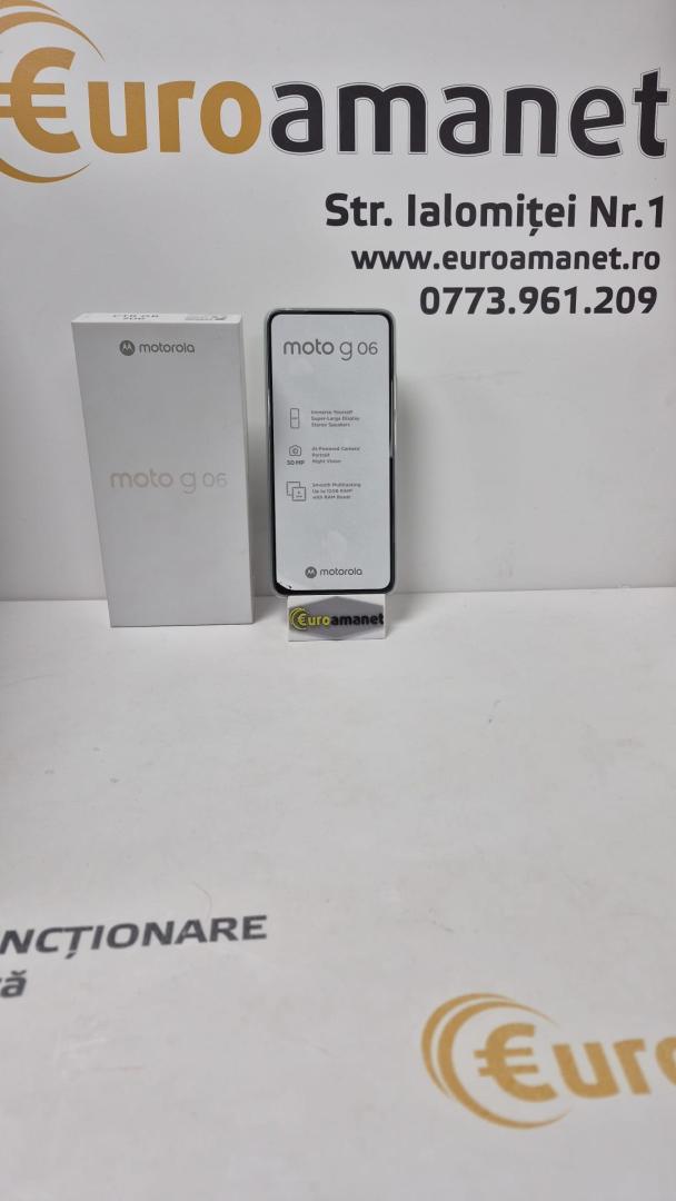 Telefon mobil Motorola g06, Dual SIM, 256GB, 4GB RAM, Tendril Green