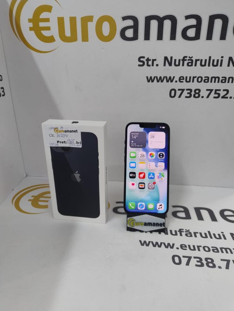 Telefon mobil Apple iPhone 13, 128GB, 5G, Midnight cu incarcator image 1