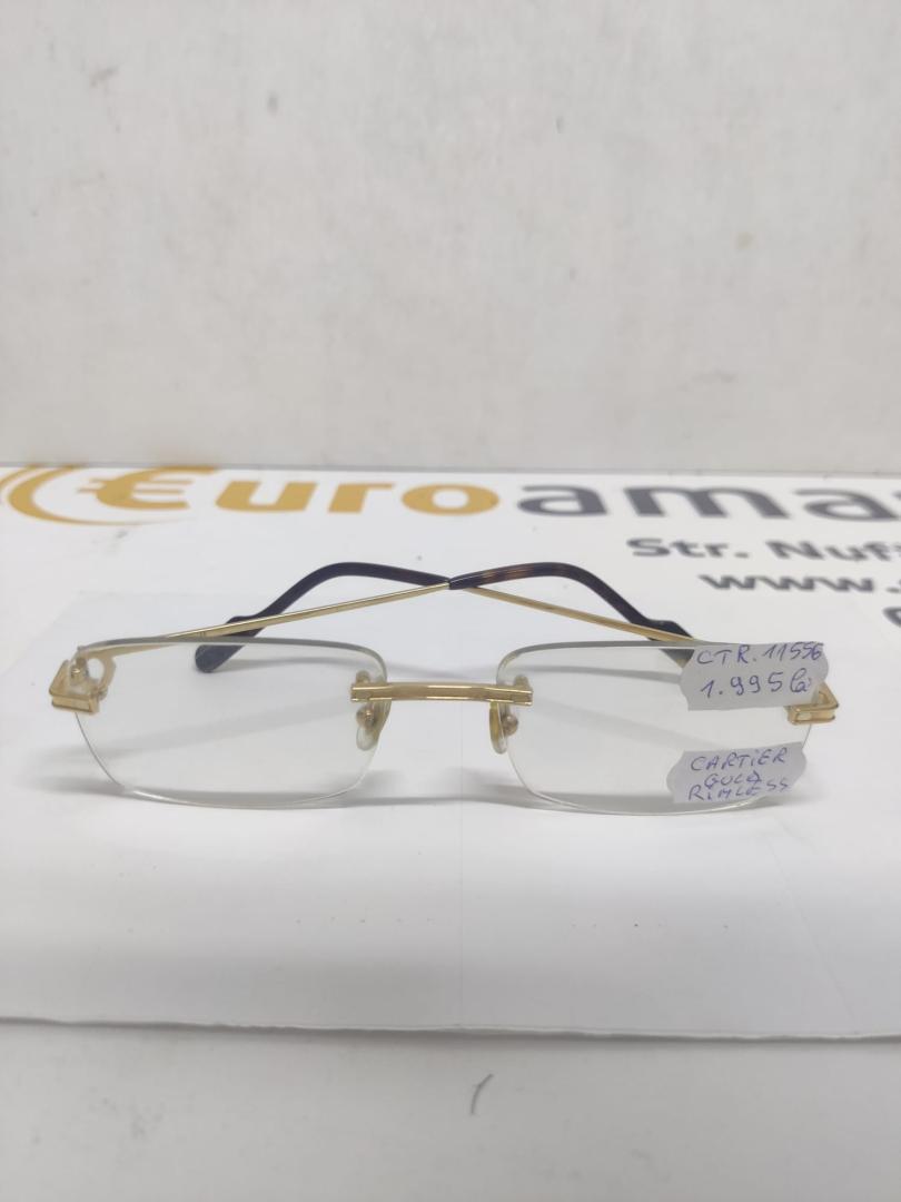 CARTIER Gold Rimless 55MM-140MM Men's Eyewear CT0259O 002
