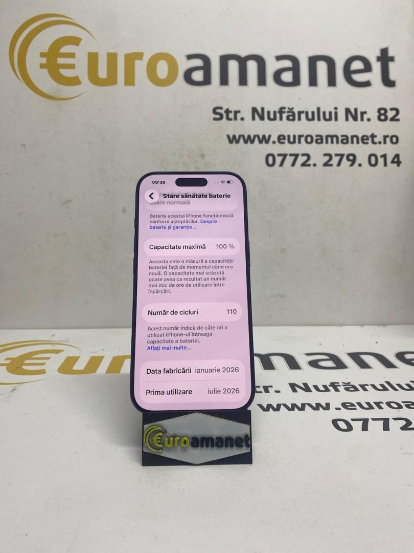 Telefon mobil Apple iPhone 17 Pro, 256GB, baterie 100% image 3