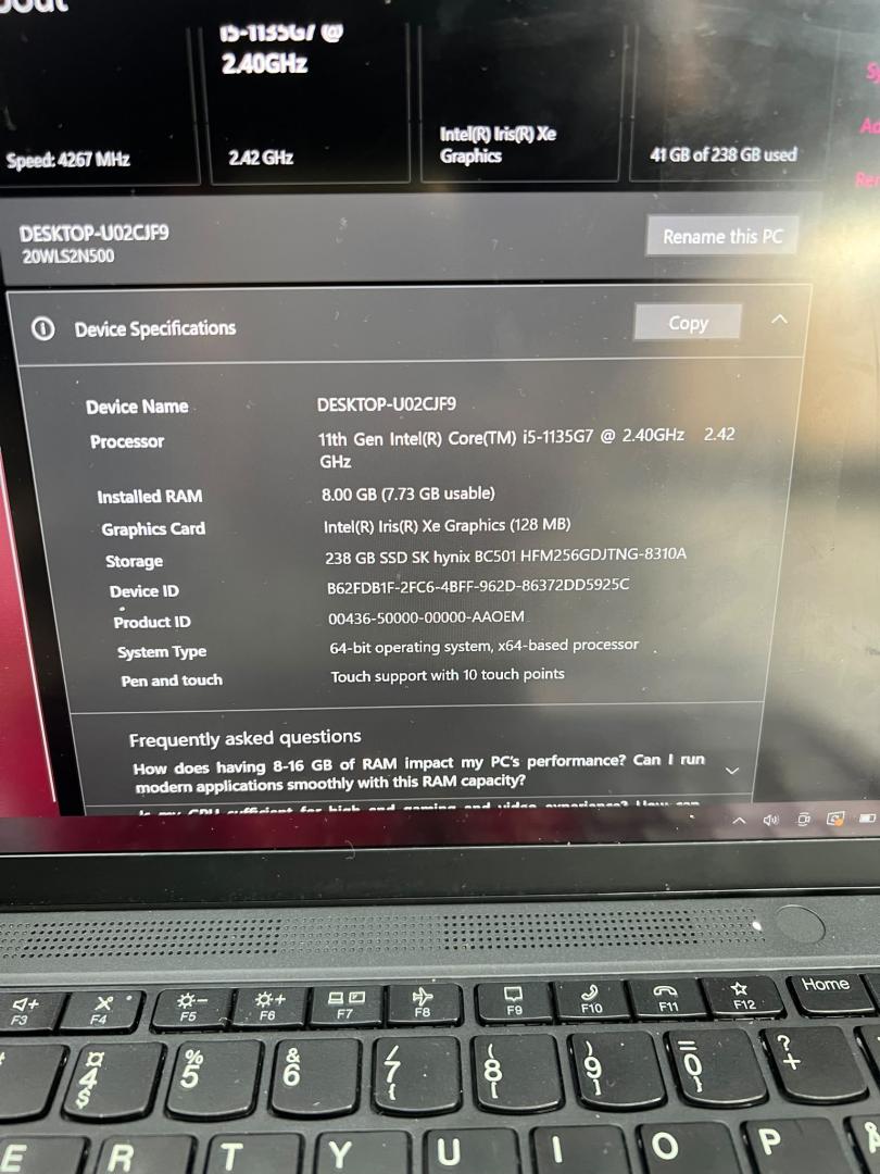 Notebook Lenovo Tinkpad x13 gen 2 image 3