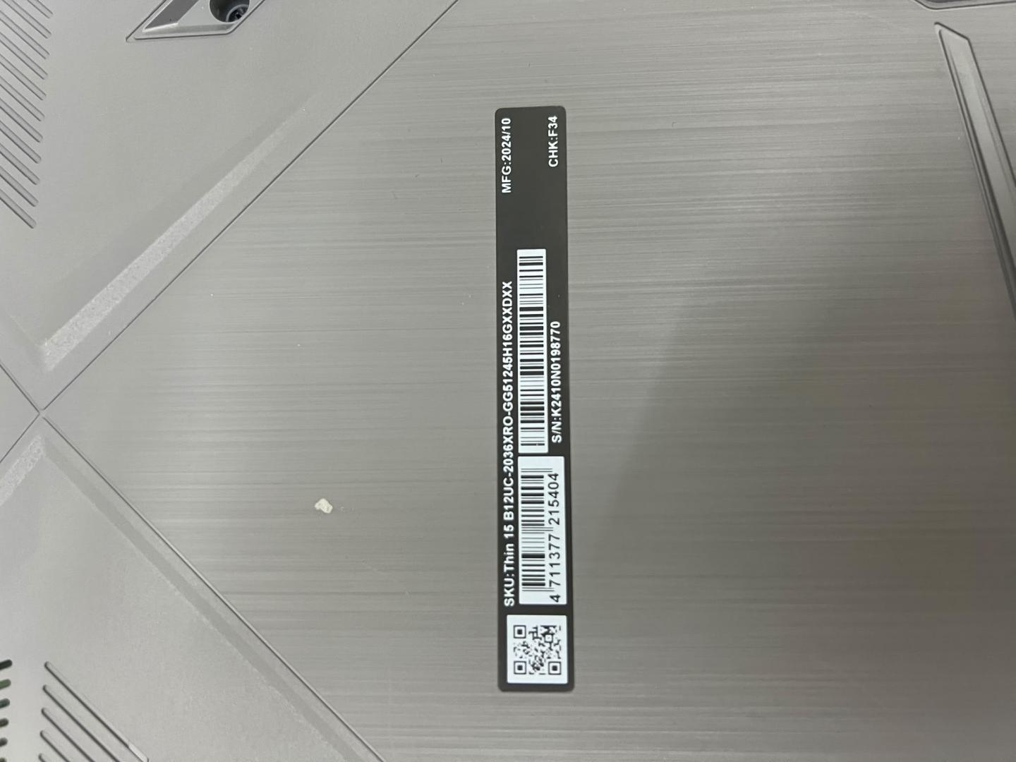 Laptop MSI THIN 15 B12UC image 1