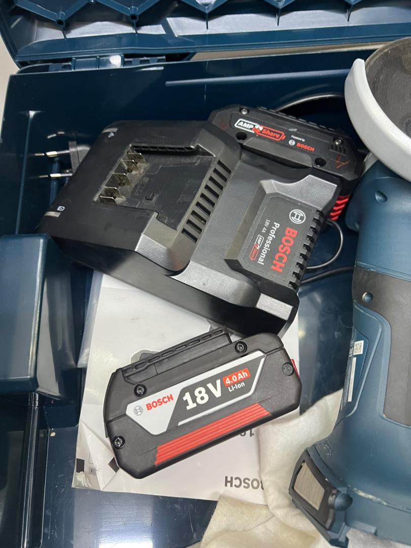 Flex Bosch GWS 18v-7 2 baterii + inc + cutie image 3