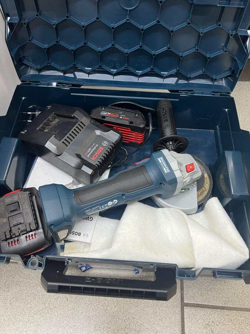 Flex Bosch GWS 18v-7 2 baterii + inc + cutie image 4